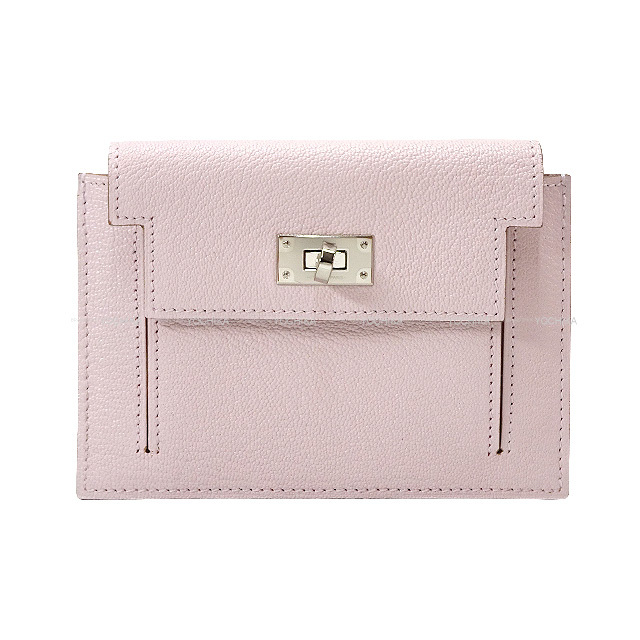 エルメス ケリーポケット ミニ財布 モーヴペール/シルバー金具 HERMES エルメス コインケース ケリーポケット モーヴペール