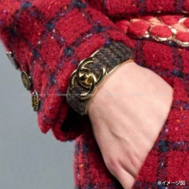 2022年 秋冬 新作 CHANEL シャネル バングル ツイード ビッグ ココ