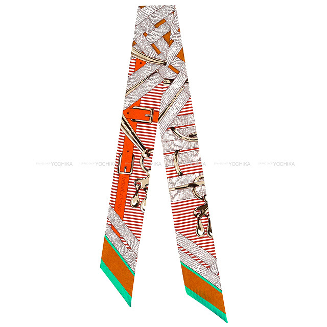 HERMES エルメス スカーフ ツイリー 馬銜 シュミーズ ブルン/ブリック  