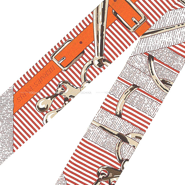 HERMES エルメス スカーフ ツイリー 馬銜 シュミーズ ブルン/ブリック  