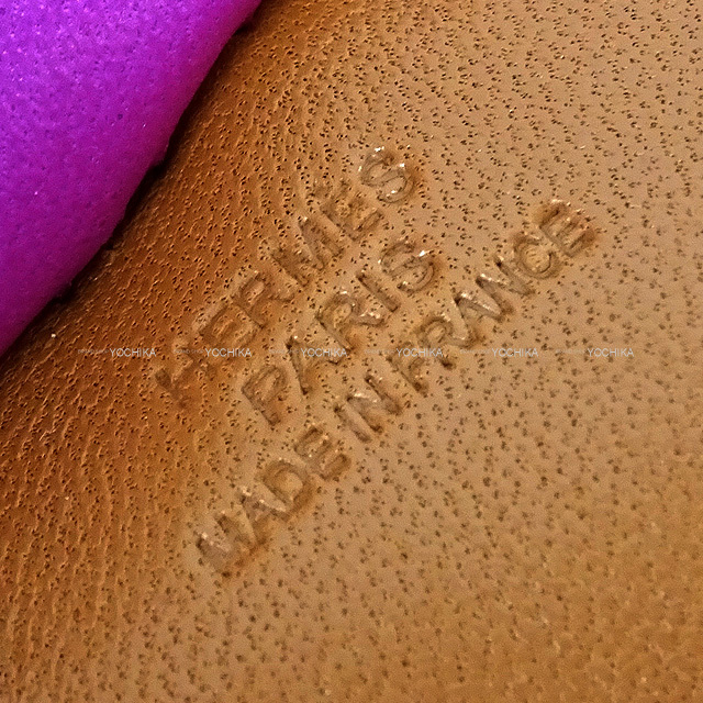 HERMES エルメス バッグチャーム ロデオ MM ゴールド/ローズパープル  