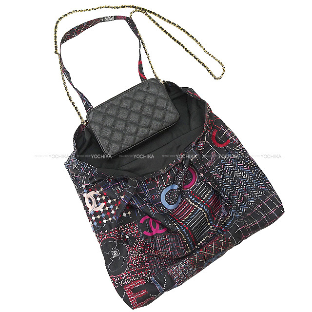 CHANEL シャネル エコバッグ マトラッセ ココマーク カメリア チェーン  