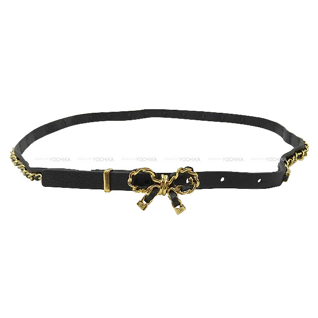 2022年秋冬 CHANEL シャネル ベルト リボン ココマーク チェーンレザー  