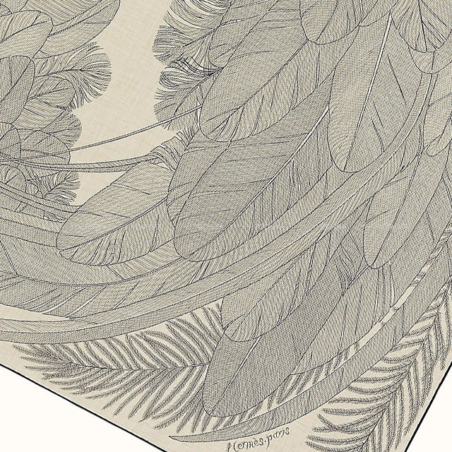 HERMES エルメス スカーフ カレ140 プリュムアンフェット pwnes en few