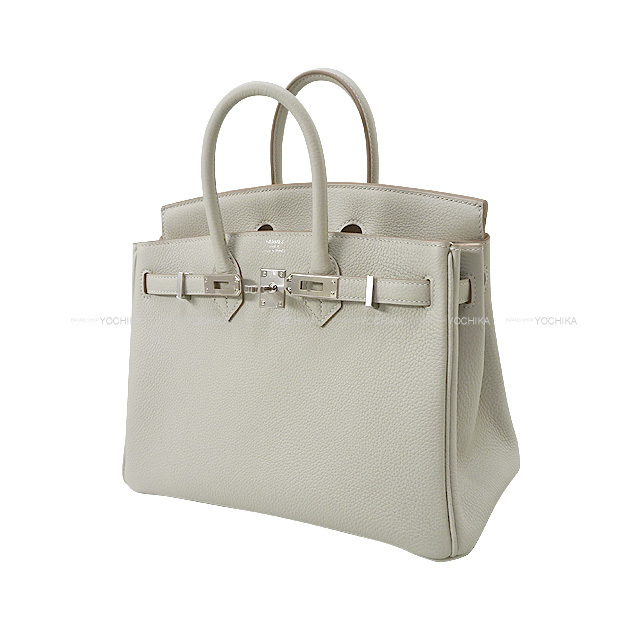 HERMES エルメス ハンドバッグ バーキン25 ヴェルソ グリスパール