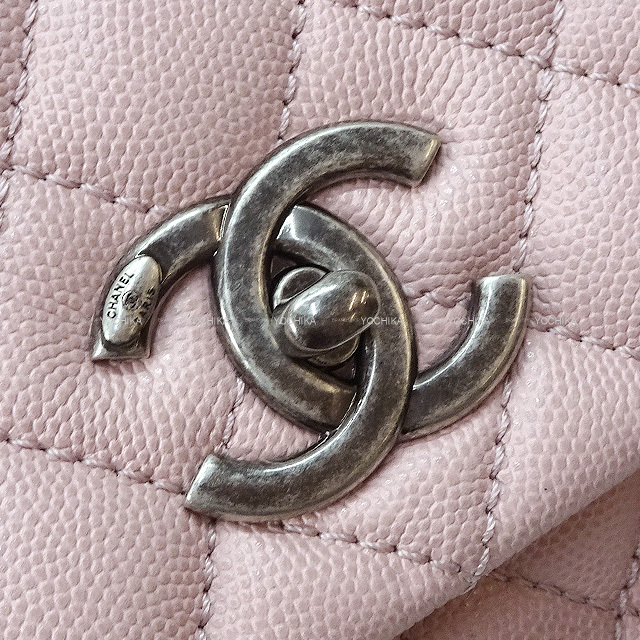 マカロンCHANELシルバーキャビアスキンバッグノベルティ CHANEL シャネル ショルダーバッグ マトラッセ 23 ココマーク W