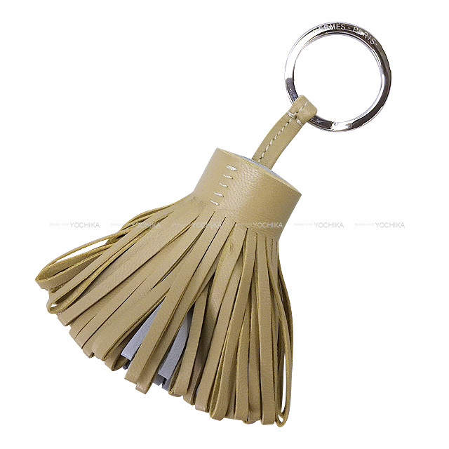 HERMES エルメス キーホルダー カルメン バイカラー トレンチ/ブルー  