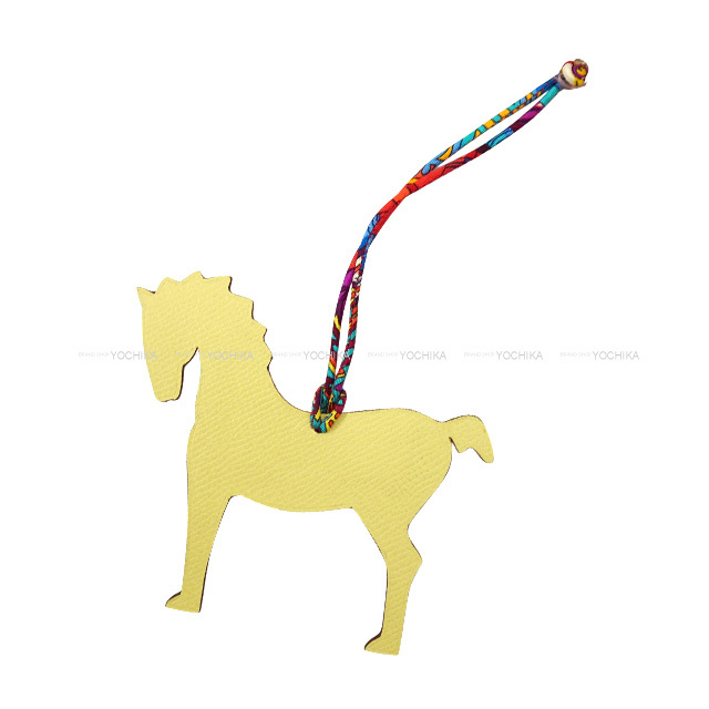 HERMES エルメス バッグチャーム プティアッシュ 馬 シュバル ジョーヌ  