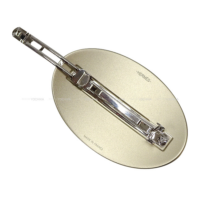 エルメス バレッタ トリ マイヨンGM ゴールド ヘアアクセサリー  