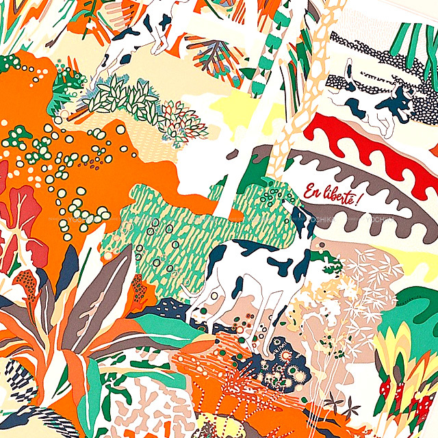 2022年 秋冬 HERMES エルメス スカーフ カレ90 アンリベルテ！(自由に