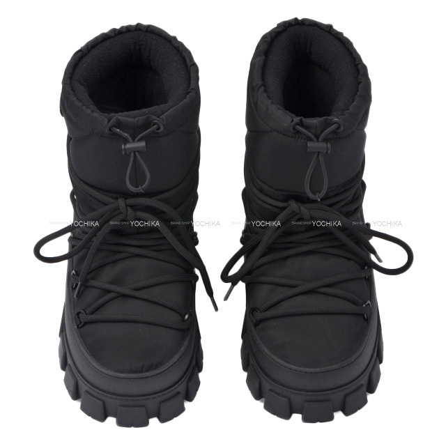 PRADA プラダ ブーツ ナイロンギャバジン アプレ スキー #37/38 黒  