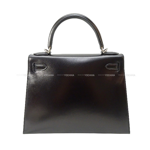 HERMES エルメス ショルダーバッグ ケリー28 外縫い 黒 (ブラック  