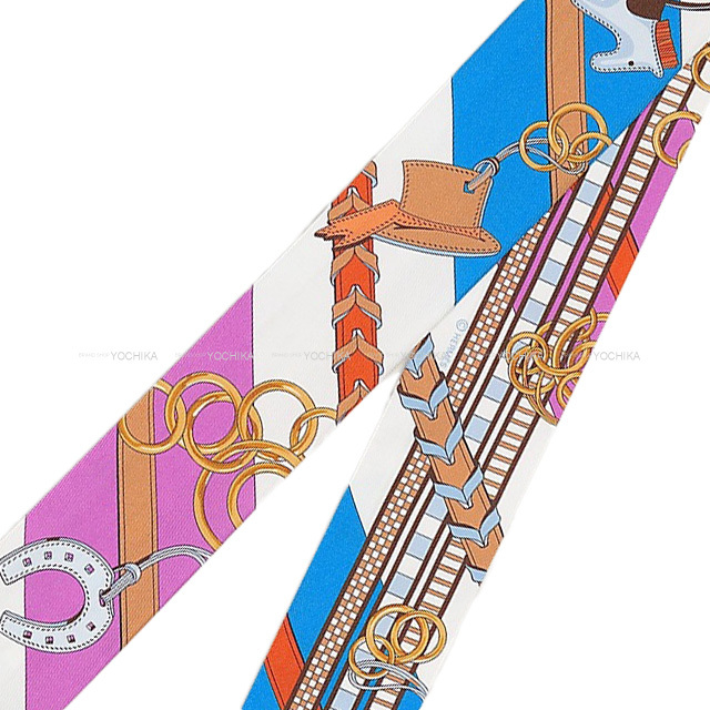 2023年春夏 HERMES エルメス スカーフ ツイリー 馬勒とチャーム Brides 