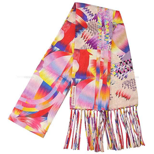 2022年 HERMES エルメス マフラー フリンジ スリム 京都マーブル  