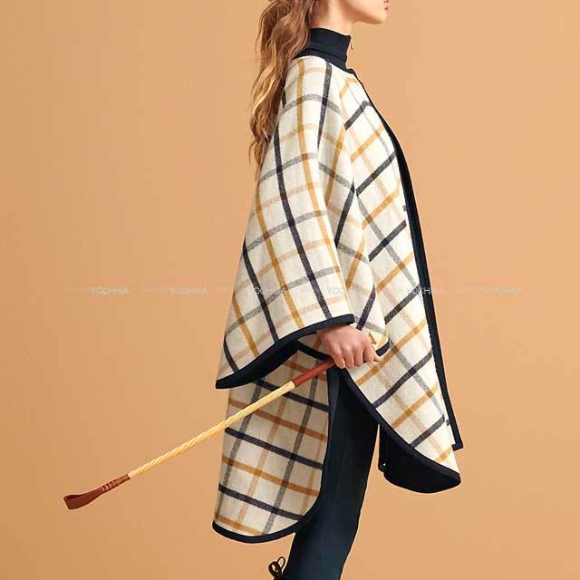 HERMES カシミヤウール ケープコート リバーシブル ポンチョ エルメス カシミヤウール ケープコート リバーシブル ポンチョ