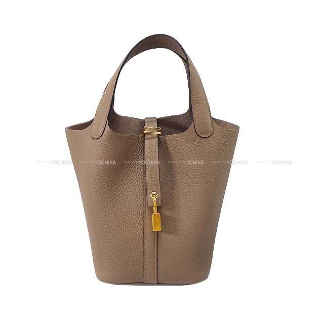 HERMES エルメス ハンドバッグ ピコタンロック 18 PM ベージュド
