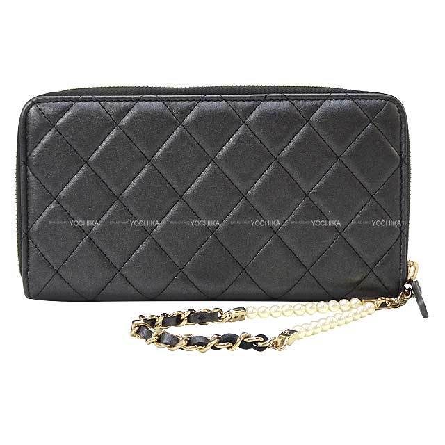 2020年 CHANEL シャネル 長財布 マトラッセ パールココマーク