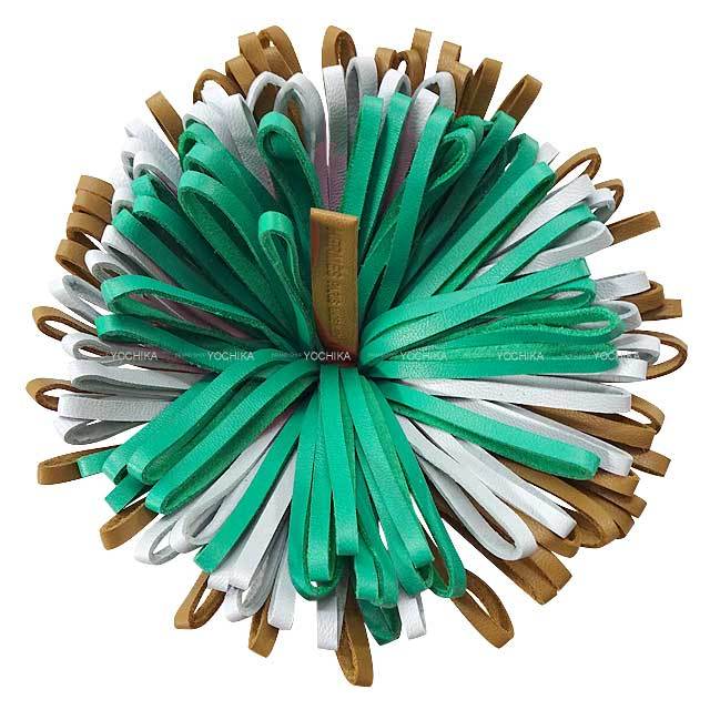 HERMES エルメス キーホルダー カルメン トリコロール ビスケット