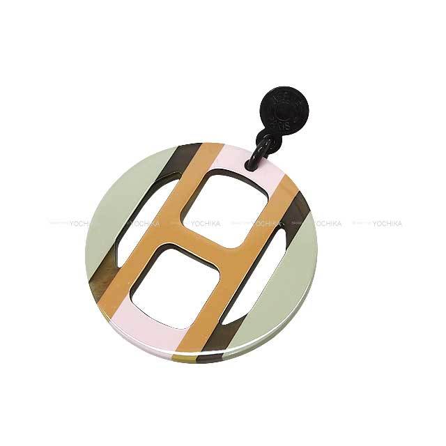 HERMES エルメス ピアス Hエキップ ソンジュ バッファローホーン  