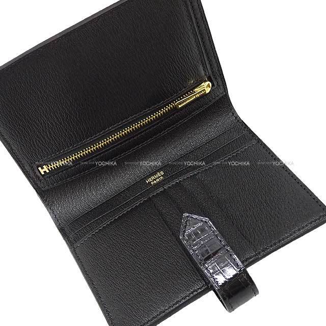 HERMES エルメス 二つ折り財布 ベアンコンパクト 黒 (ブラック  