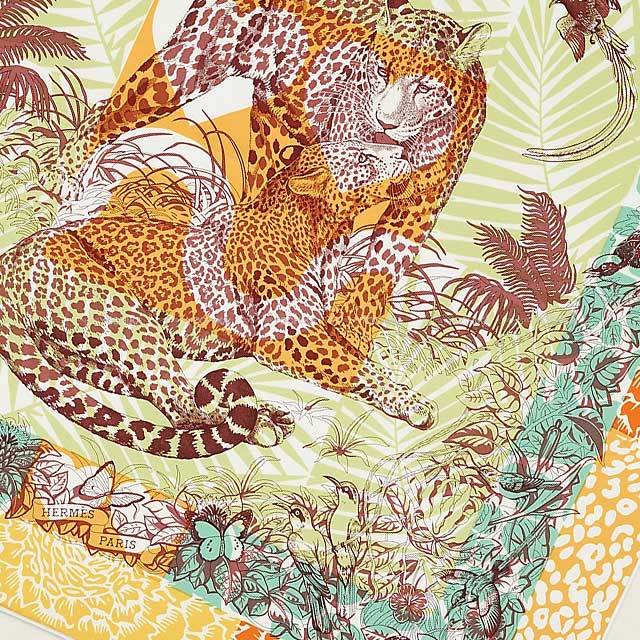 2023年春夏 新作 HERMES エルメス スカーフ カレ70 ジャングル ラブ オ 