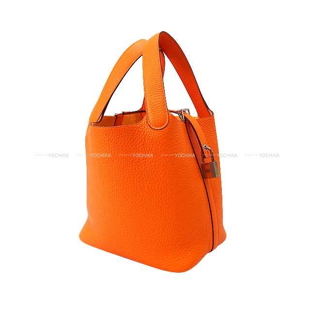 HERMES★エルメス ピコタンロックＭＭ オレンジ Aランク エルメス ピコタンロック18/PM オレンジフィールド トリヨン