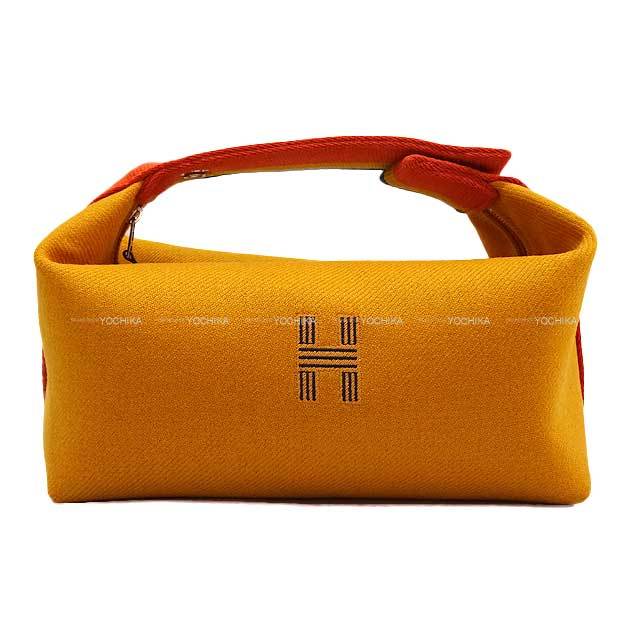 HERMES エルメス ポーチ ブリッドアブラック PM ロカバール オークル  