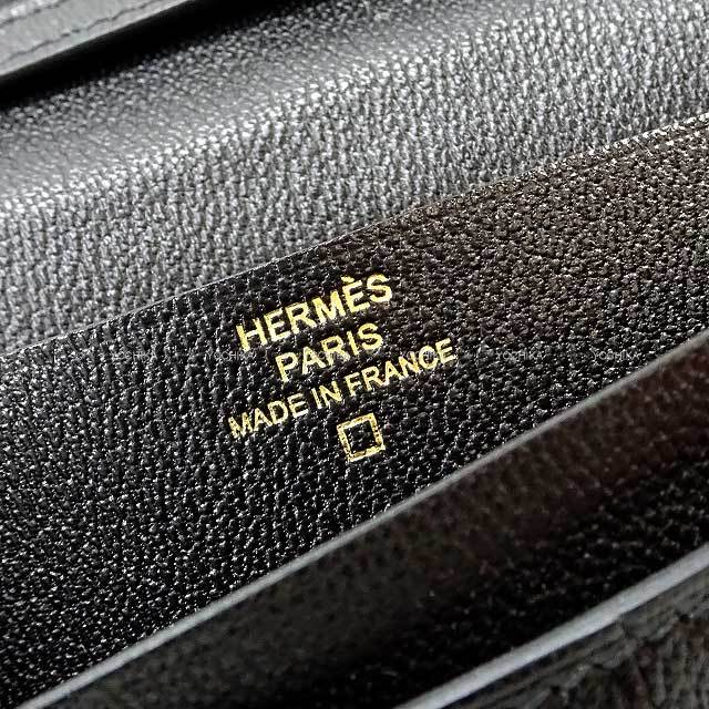 希少　HERMES エルメス　クロコダイル オンブレ　リザード　ロング　ベアン HERMES エルメス 長財布 ベアンスフレ 黒 (ブラック