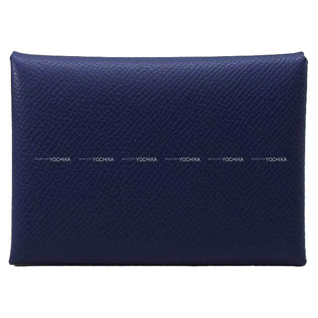 HERMES エルメス カードケース カルヴィ デュオ ヴェルソ ブルー  