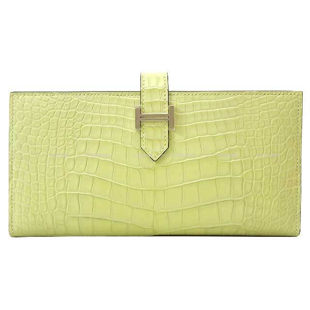 HERMES エルメス 長財布 ベアンスフレ ジョーヌブルジョン  