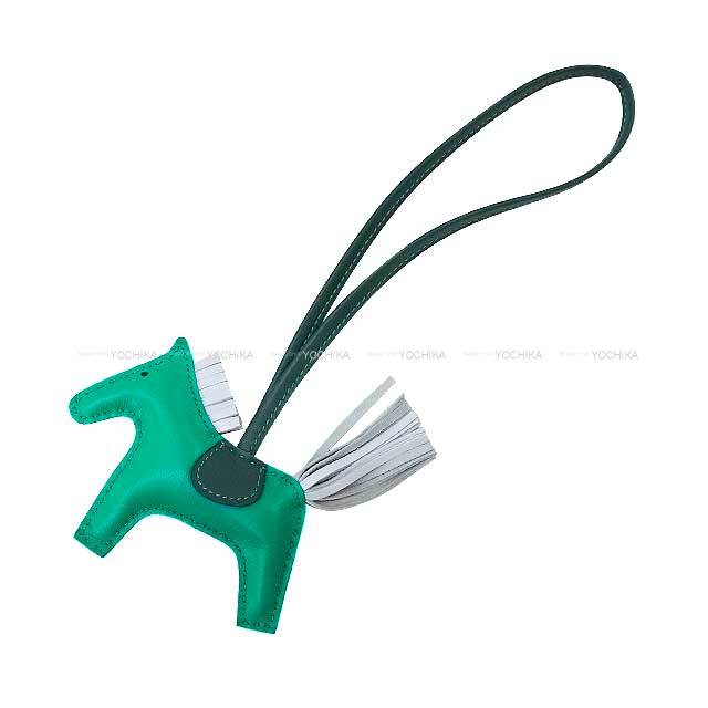 ❤未使用品❤ロデオPM ミントｘマラカイトｘブルーブリュム エルメス Ｚ刻印 HERMES エルメス バッグチャーム ロデオ PM ミント (メンス