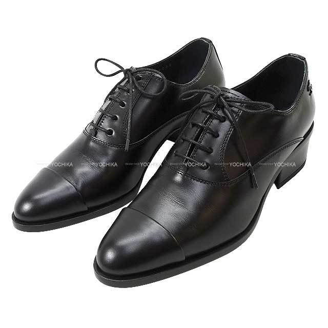 CHANEL シャネル ココマーク レースアップ シューズ #37.5 黒  