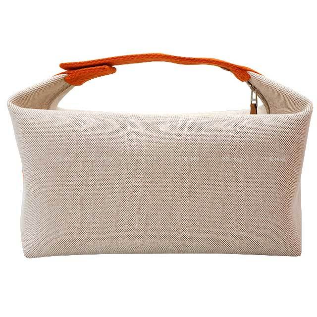 HERMES エルメス ポーチ ブリッドアブラック GM ジグザグ オレンジ  