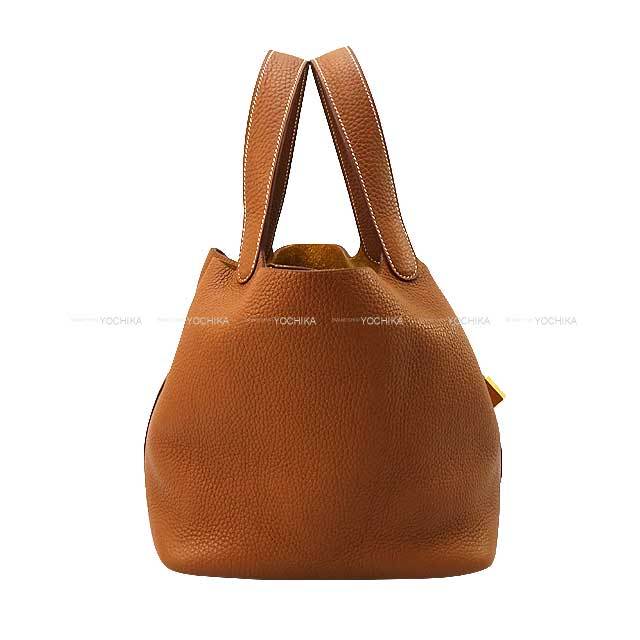HERMES エルメス ハンドバッグ ピコタンロック 22 MM ゴールド