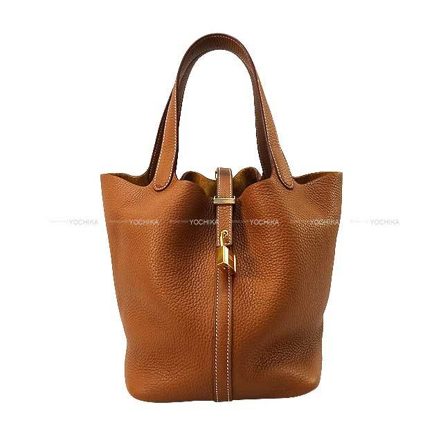 HERMES エルメス ハンドバッグ ピコタンロック 22 MM ゴールド
