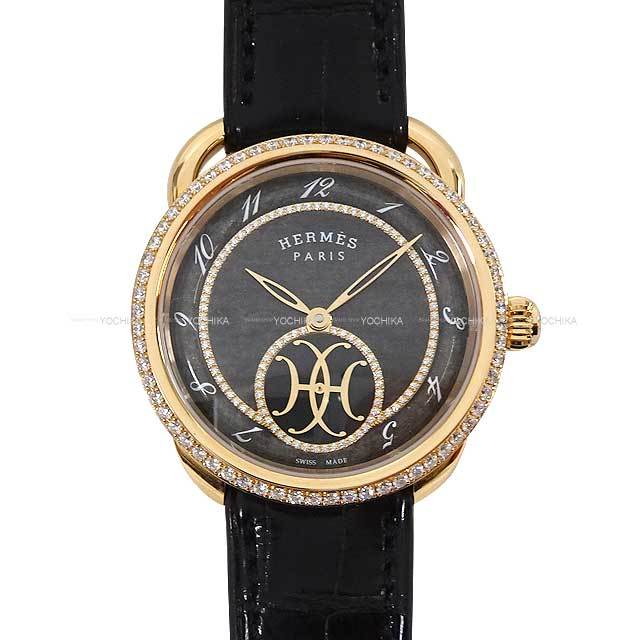 HERMES エルメス 腕時計 アルソー ダブルH 34mm ベゼルダイヤ AR6.A7E