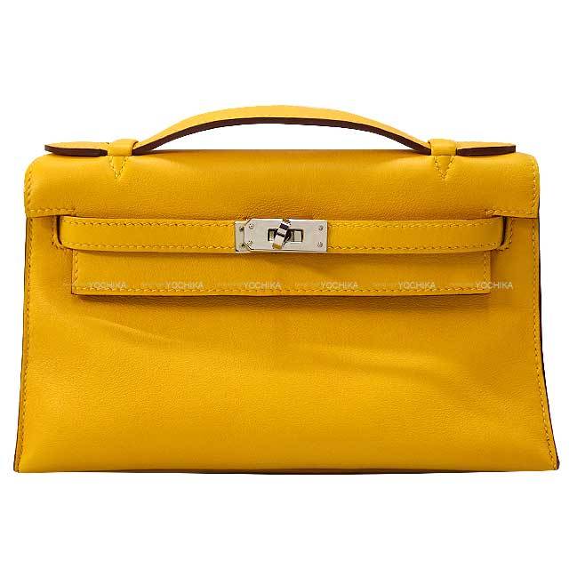 HERMES エルメス ハンドバッグ ポシェットケリー ジョーヌドール