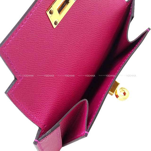 HERMES エルメス コインケース ケリーポケット ローズパープル ヴォー 