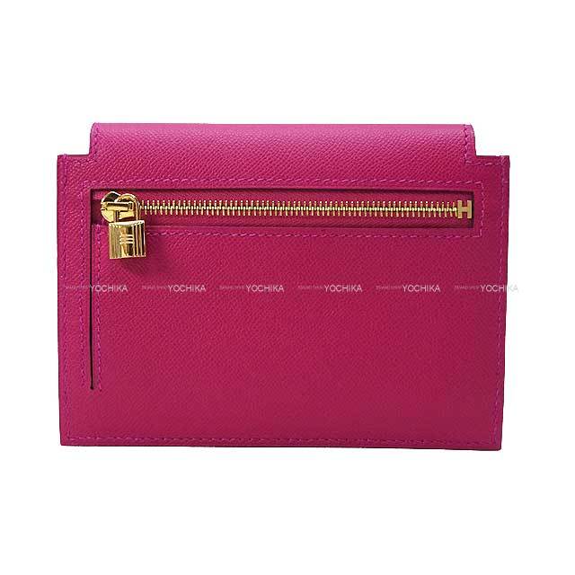 HERMES エルメス コインケース ケリーポケット ローズパープル ヴォー 