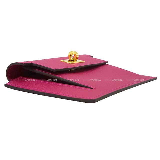 HERMES エルメス コインケース ケリーポケット ローズパープル ヴォー 