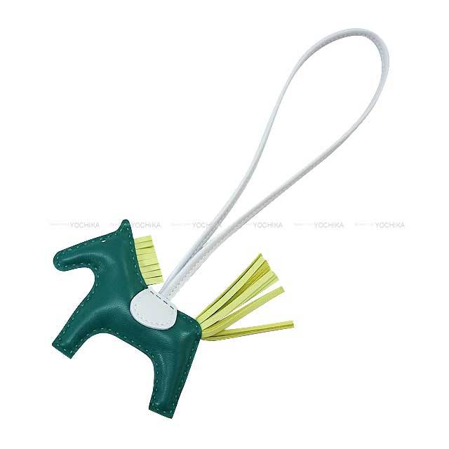 HERMES エルメス チャーム ロデオ PM マラカイト/ジョーヌブルジョン  