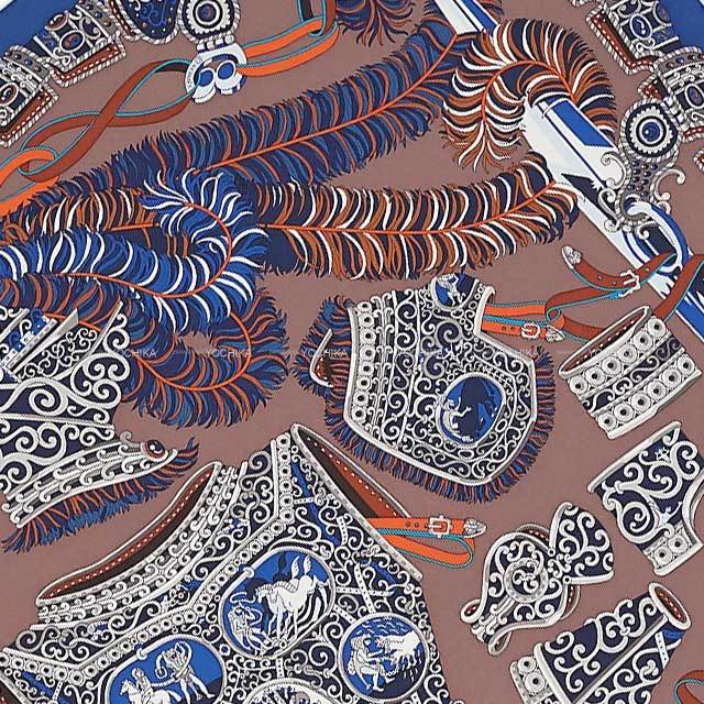HERMES エルメス スカーフ カレ90 カレウォッシュ 軍神マルス マロン 