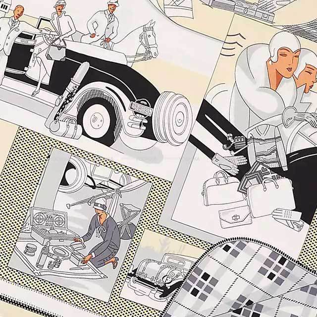2023年 春夏 新作 HERMES エルメス スカーフ カレ70 自動車の快適  