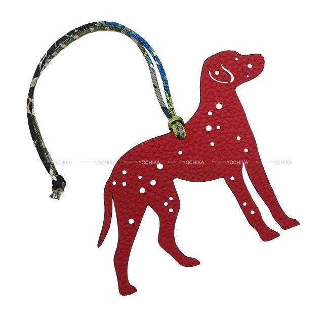 HERMES エルメス バッグチャーム プティアッシュ ダルメシアン 犬 黒 