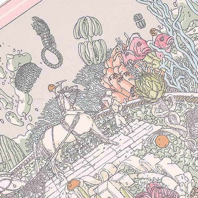 2021年 春夏 HERMES エルメス スカーフ カレ70 エクスリブリス