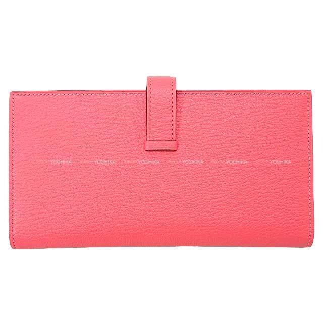HERMES エルメス 長財布 ベアンスフレ ローズアザレ シェーブルミゾル  
