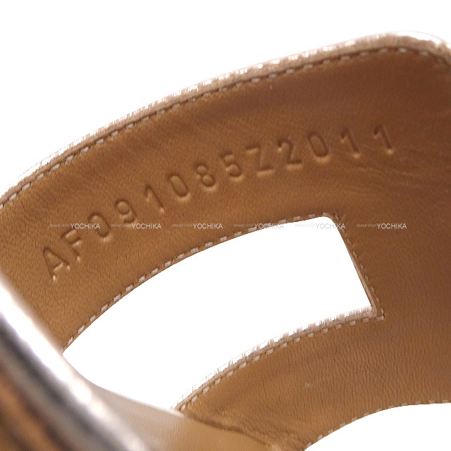 新品 1点モノ エルメス レザー サンダル OASIS サイズ37 HERMES エルメス サンダル レディース Hモチーフ ヒール付 OASIS