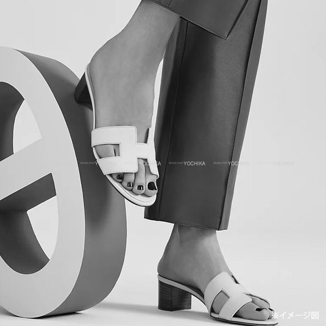 HERMES エルメス サンダル レディース Hモチーフ ヒール付 OASIS  