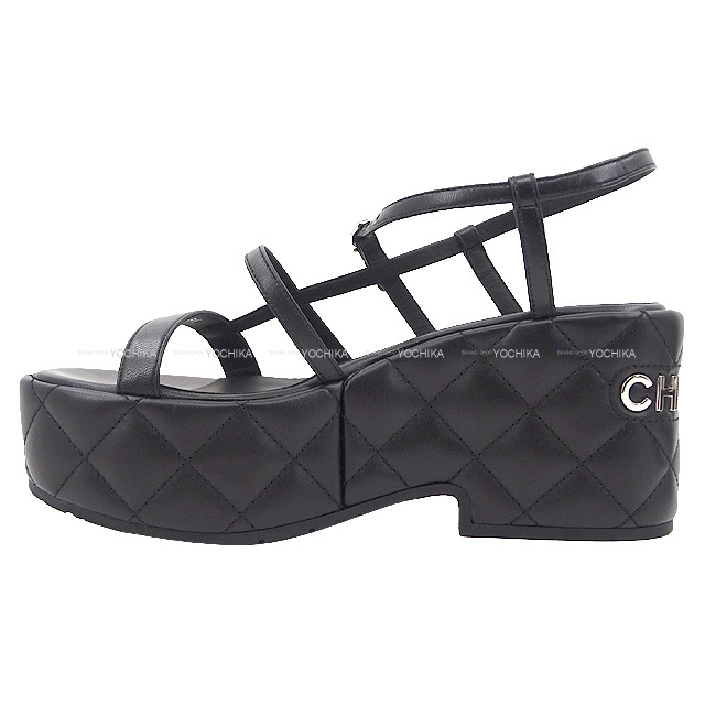 2023年 クルーズライン CHANEL シャネル サンダル マトラッセ ロゴ  