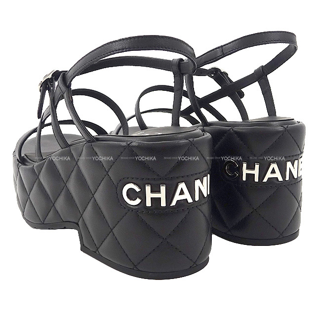 2023年 クルーズライン CHANEL シャネル サンダル マトラッセ ロゴ  